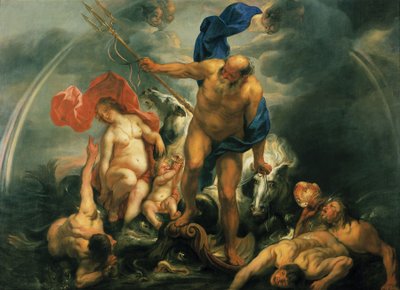 Neptunus en Amphitrite in de storm door Jacob Jordaens