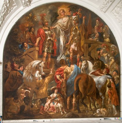 Vrede tussen de Romeinen en de Bataven door Jacob Jordaens
