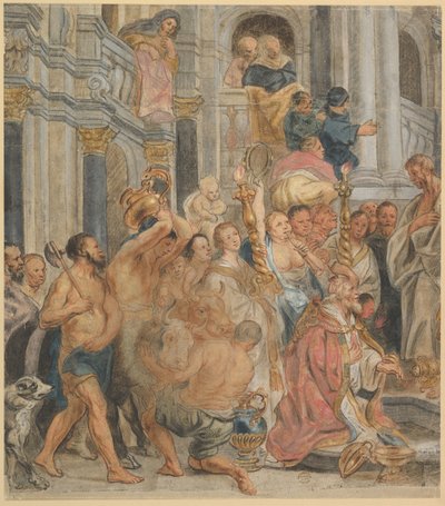 De heilige Paulus in Lystra door Jacob Jordaens