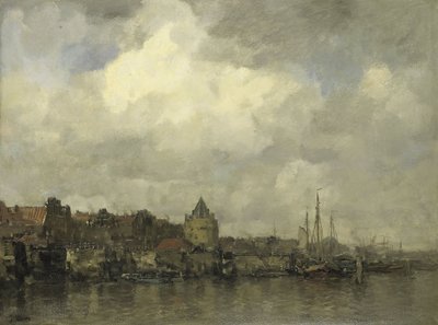 De Schreierstoren aan de Buitenkant te Amsterdam door Jacob Maris