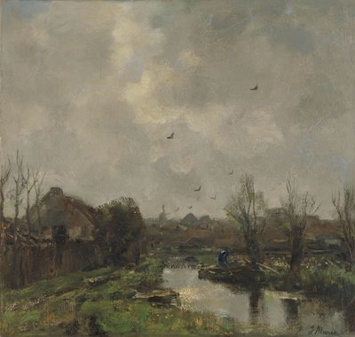 Landschap in de omgeving van Den Haag door Jacob Maris