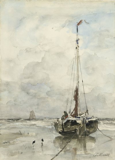 Visserspink aan het strand door Jacob Maris