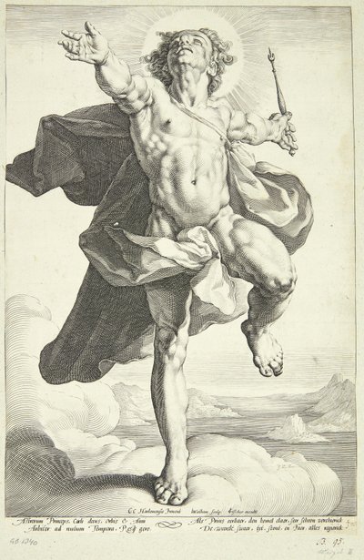 Apollo als Zon door Jacob Matham