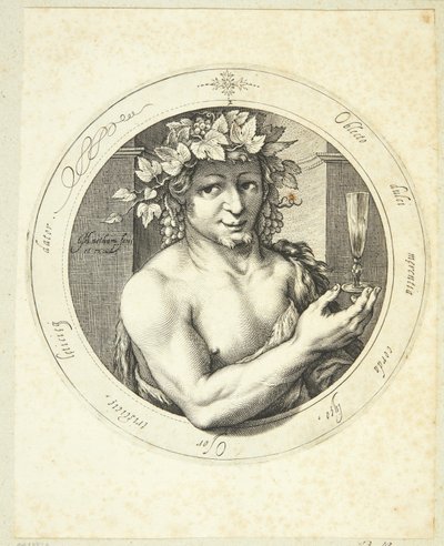 Bacchus door Jacob Matham