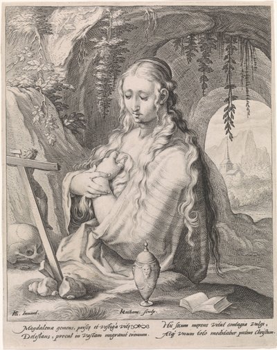 Boetvaardige Maria Magdalena door Jacob Matham