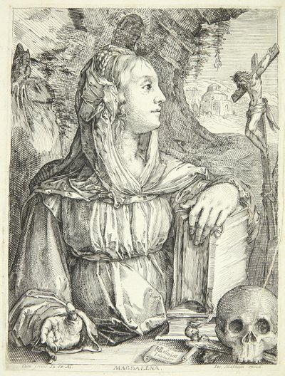 De boetvaardige Maria Magdalena door Jacob Matham
