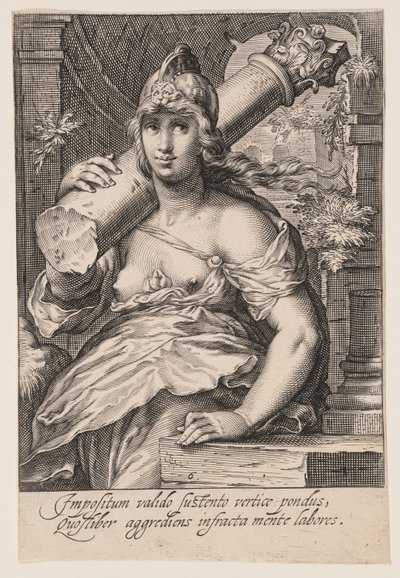 Standvastigheid, uit De zeven deugden door Jacob Matham