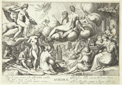 Ochtend, tijd van Aurora door Jacob Matham
