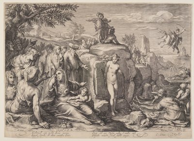 Perseus en Andromeda door Jacob Matham