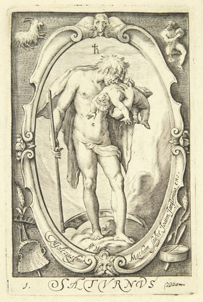 Saturnus door Jacob Matham