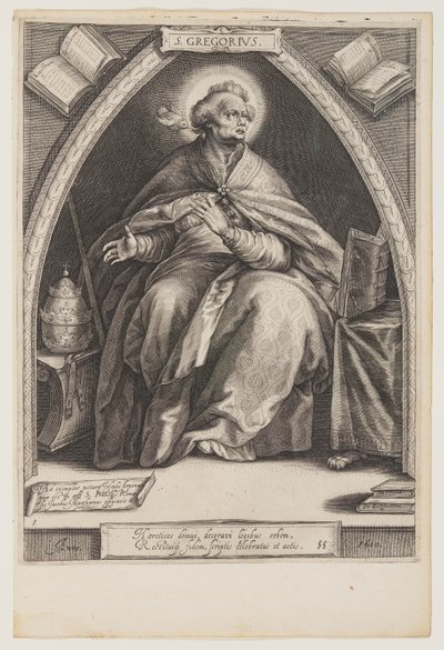 Gregorius, uit De kerkvaders door Jacob Matham