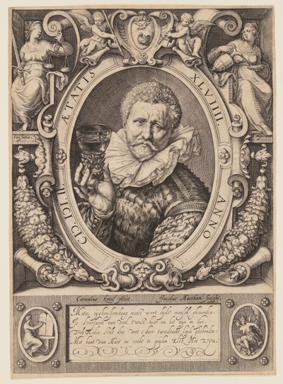 Vincent Jacobsz. Coster, wijnhandelaar door Jacob Matham