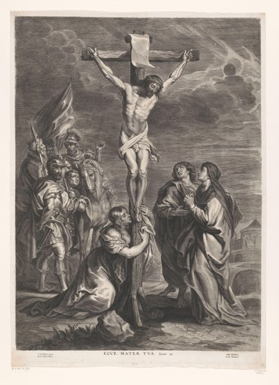 Christus aan het kruis (Ecce mater tua) door Jacob Neefs