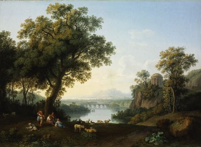Rivierlandschap door Jacob Philipp Hackert