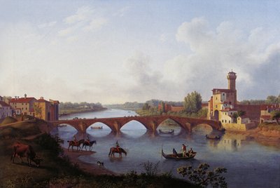 De Ponte a Mare in Pisa door Jacob Philipp Hackert