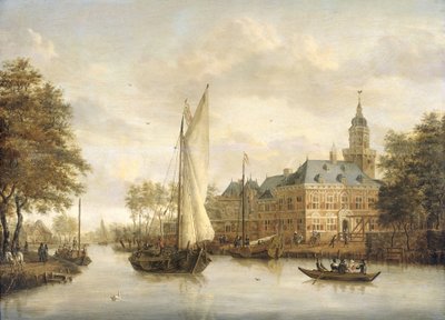 Nijenrode Castle on the Vecht near Breukelen door Jacob Storck