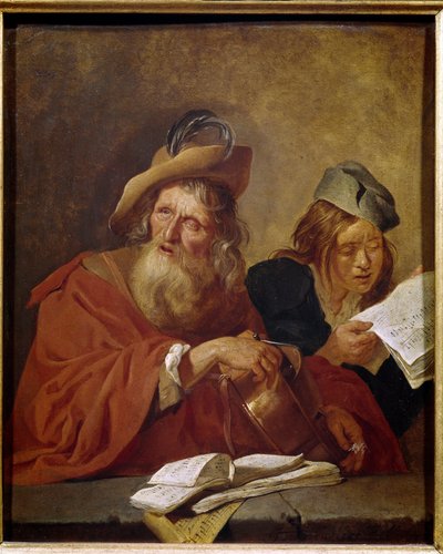 Gitarist (eenogige muzikant) door Jacob Toorenvliet