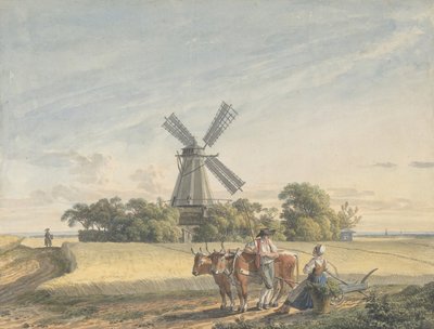 Landschap, 1785 door Jacob Wilhelm Mechau