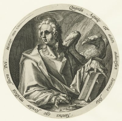 Evangelist Johannes door Jacob de Gheyn (II) (attributed to)