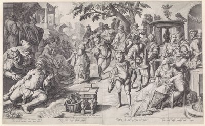 De verloren zoon verkwist zijn geld door Jacob de Gheyn (II)
