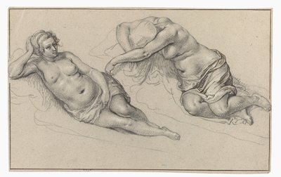 Twee studies van een naakte vrouw door Jacob de Gheyn (II)