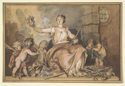 Allegorie van oorlog en vrede door Jacob de Wit