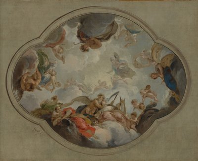 Allegorie van de kunsten, 1742 door Jacob de Wit