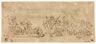 Spelende Putti door Jacob de Wit