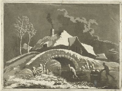 Winterlandschap door Jacob van Kouwenhoven