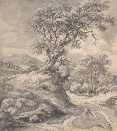 Duinlandschap met eik, 1650-55 door Jacob van Ruisdael