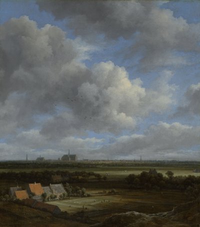 Uitzicht op Haarlem vanuit het noordwesten met de bleekvelden op de voorgrond, ca. 1650-82 door Jacob van Ruisdael