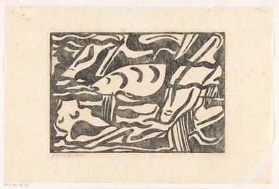 Compositie XIII (originele titel) door Jacoba van Heemskerck (signed by artist)