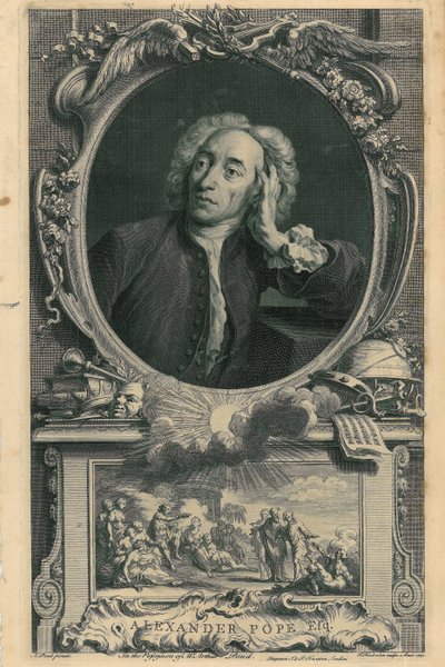 Alexander Pope door Jacobus Houbraken