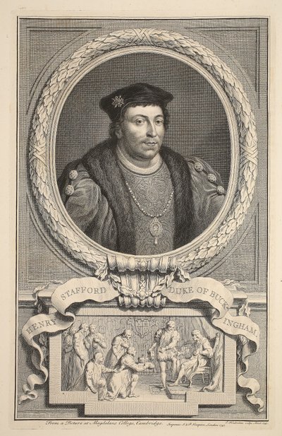 Portret van Henry Stafford, Hertog van Buckingham, illustratie uit 