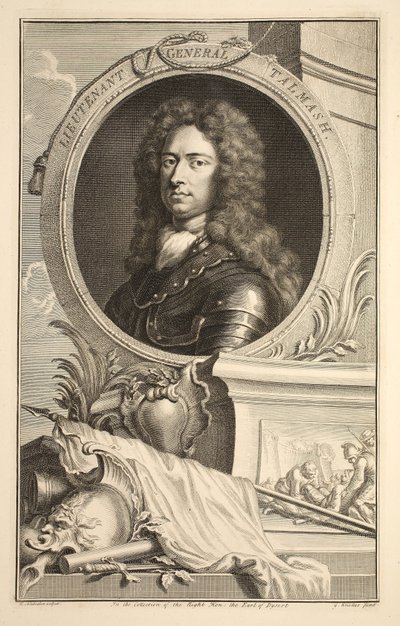 Portret van luitenant-generaal Talmash, illustratie uit 