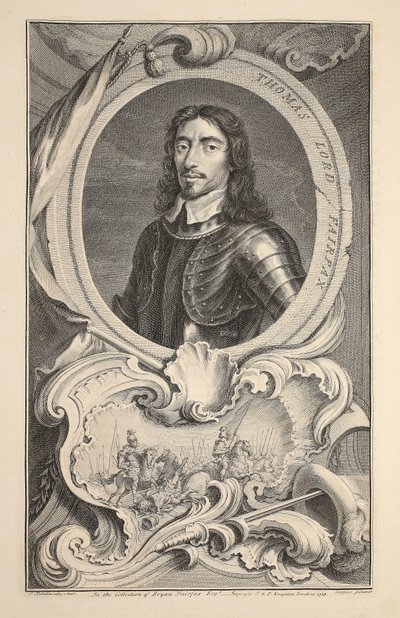 Portret van Thomas, Lord Fairfax, illustratie uit 