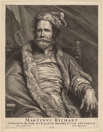 Martin Rijckaert door Jacobus Neeffs, after Sir Anthony van Dyck