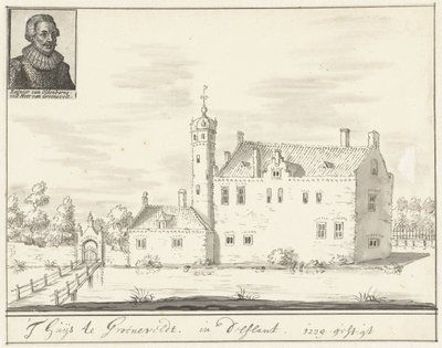 Het kasteel Groenevelt in Delfland door Jacobus Stellingwerff