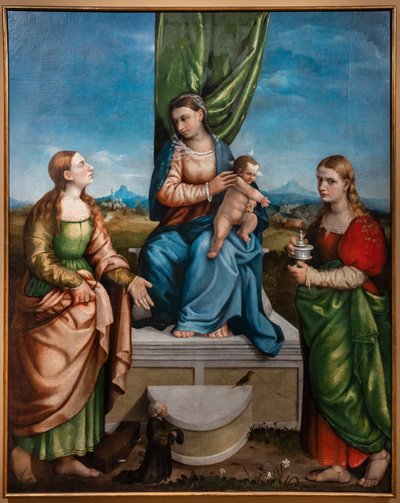 Madonna met Kind Jezus tussen de heiligen Catharina en Maria Magdalena, derde decennium van de 16e eeuw door Jacopo (1510 92) Bassano