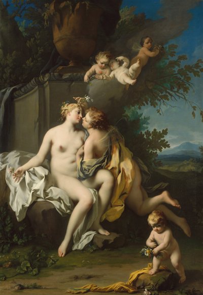Flora en Zephyr door Jacopo Amigoni
