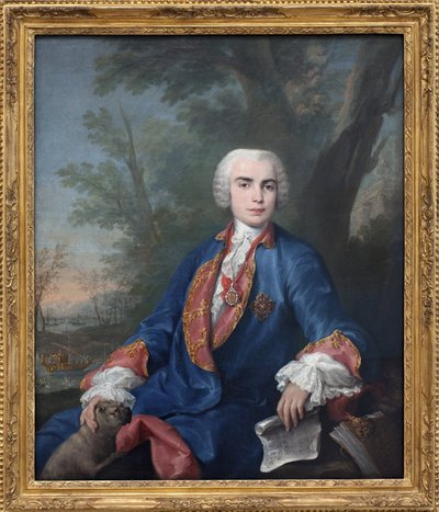 De sopraan castraat Carlo Broschi, genaamd Farinelli door Jacopo Amigoni