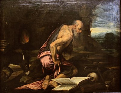De boetvaardige heilige Hiëronymus door Jacopo Bassano