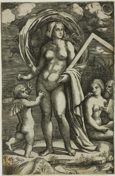 Venus en Cupido door Jacopo Francia