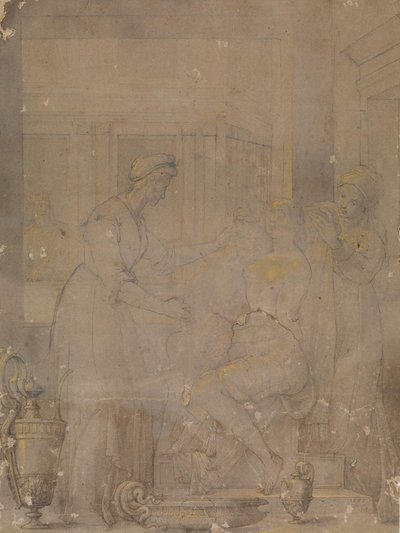 Het toilet van Batsjba door Jacopo Ligozzi