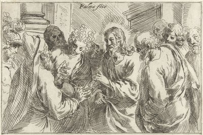 Christus en de overspelige vrouw door Jacopo Palma (il Giovane)