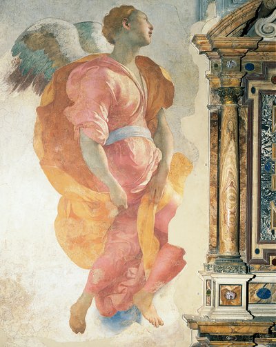 Aartsengel Gabriel, Capponi Kapel, Kerk van Santa Felicita, Florence door Jacopo Pontormo