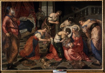 De geboorte van Johannes de Doper door Jacopo Robusti Tintoretto