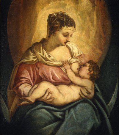 Madonna Allattante door Jacopo Robusti Tintoretto