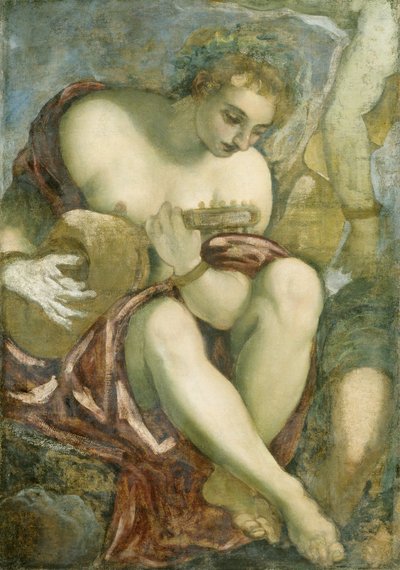 Muse met luit, c.1578 door Jacopo Robusti Tintoretto