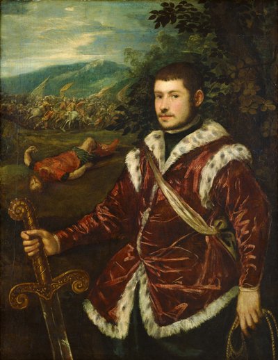 Portret van een Jongeman als David, ca 1555 door Jacopo Robusti Tintoretto